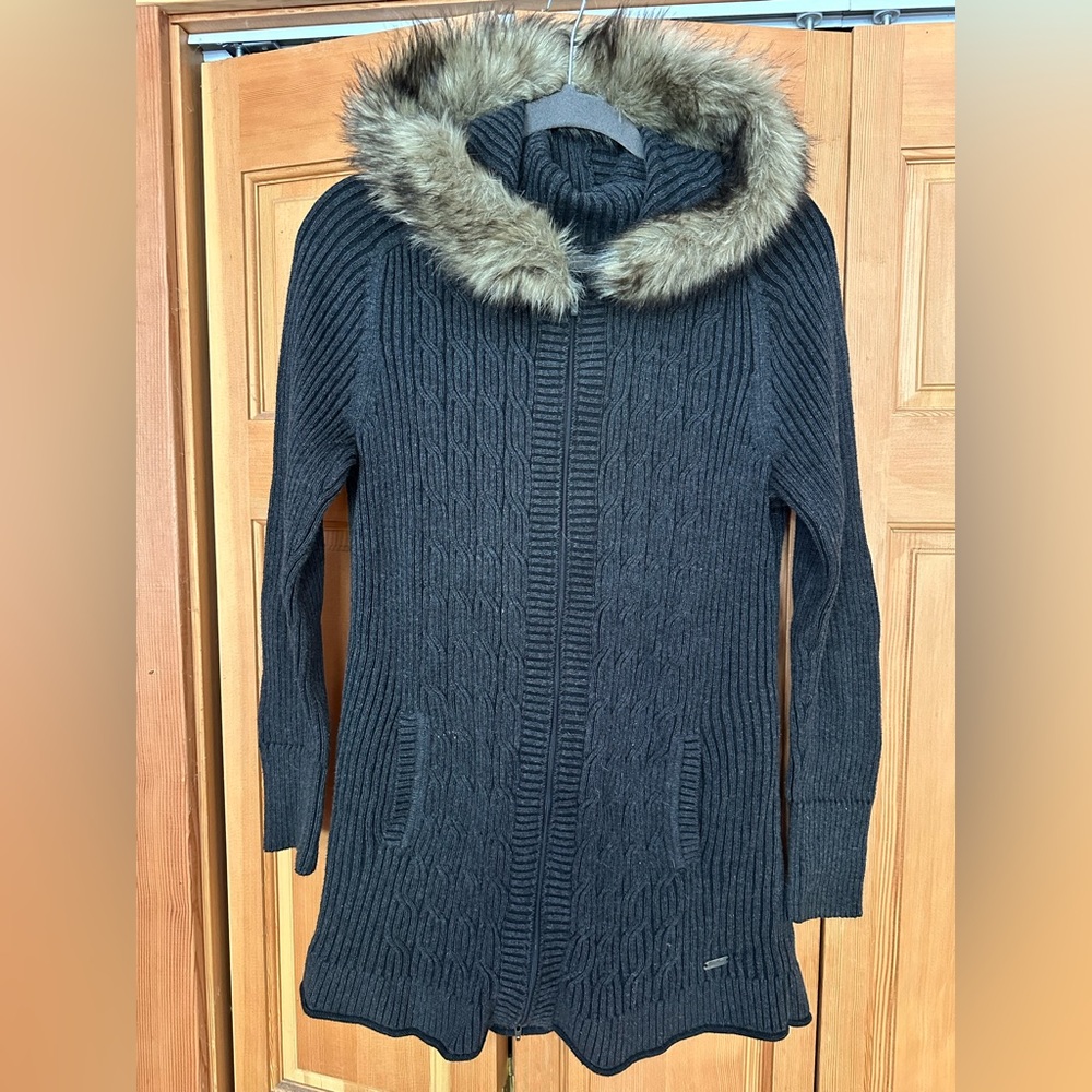 Eddie Bauer Full Zip Sweater Womans Size Large
